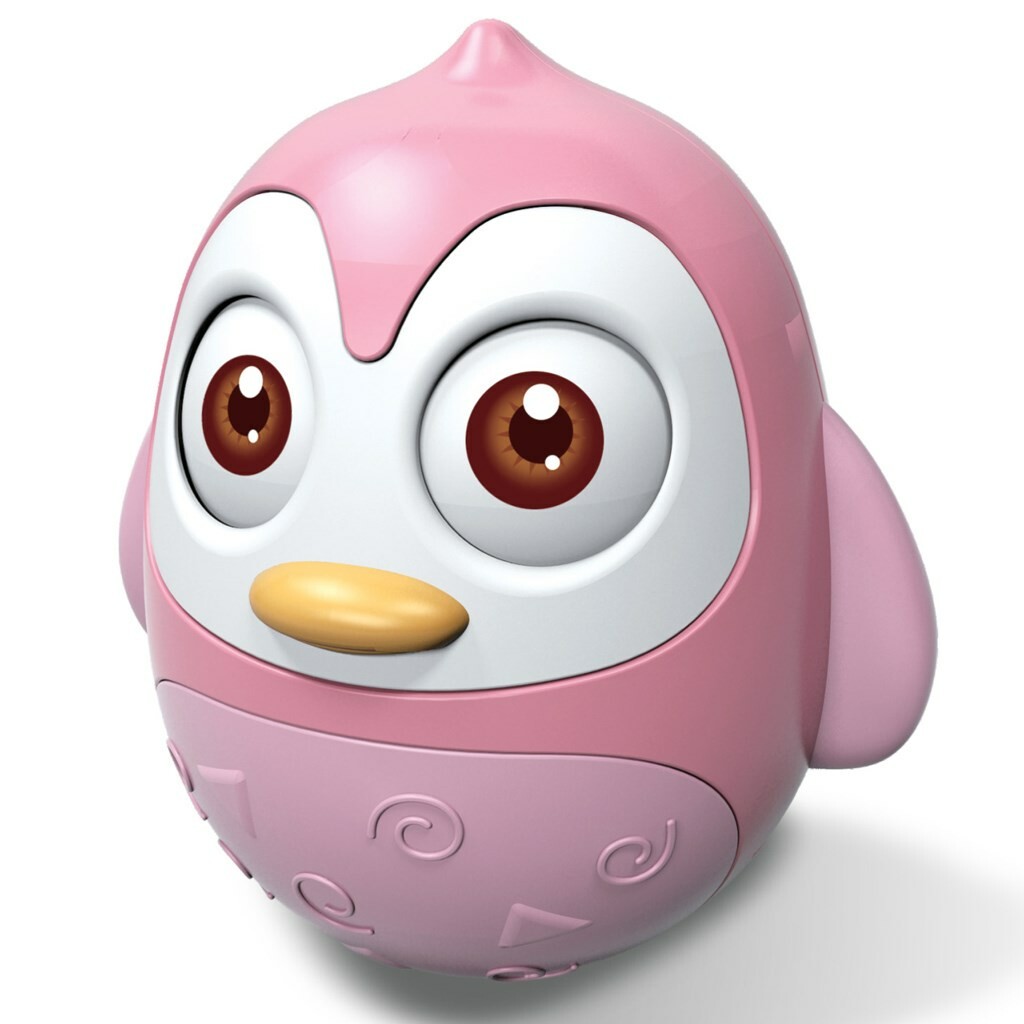 Kývací hračka Baby Mix tučňák růžový Baby Mix