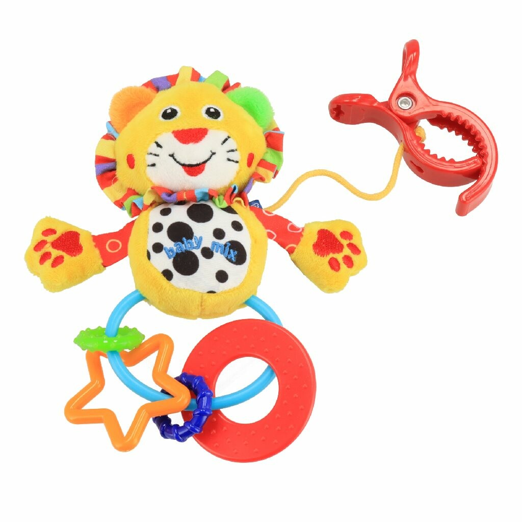Plyšová hračka s chrastítkem Baby Mix gepardík Baby Mix