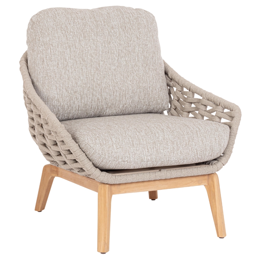 Béžové čalouněné zahradní křeslo Bizzotto Tamires