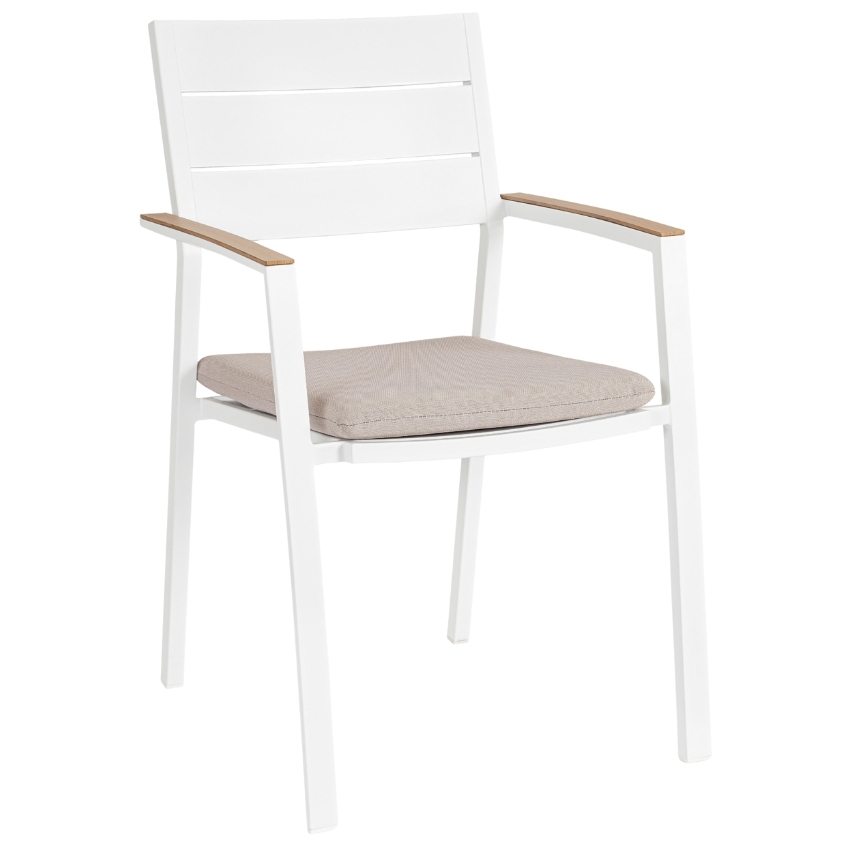 Bílá hliníková zahradní židle Bizzotto Zelmar