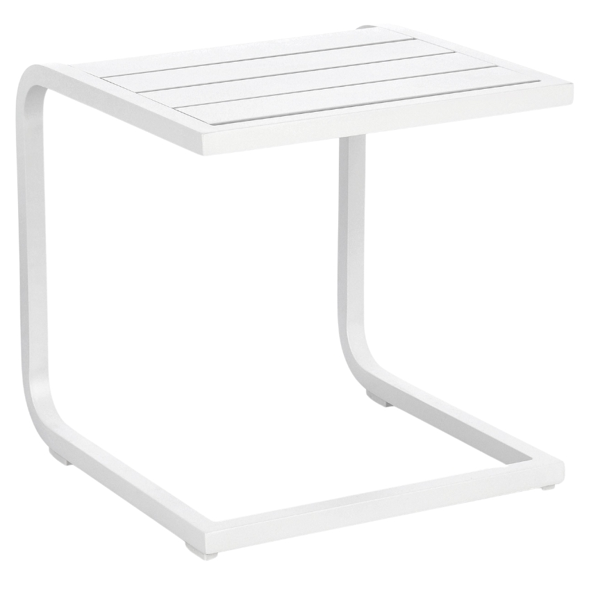 Bílý hliníkový zahradní stolek Bizzotto Taylor 40 x 40 cm