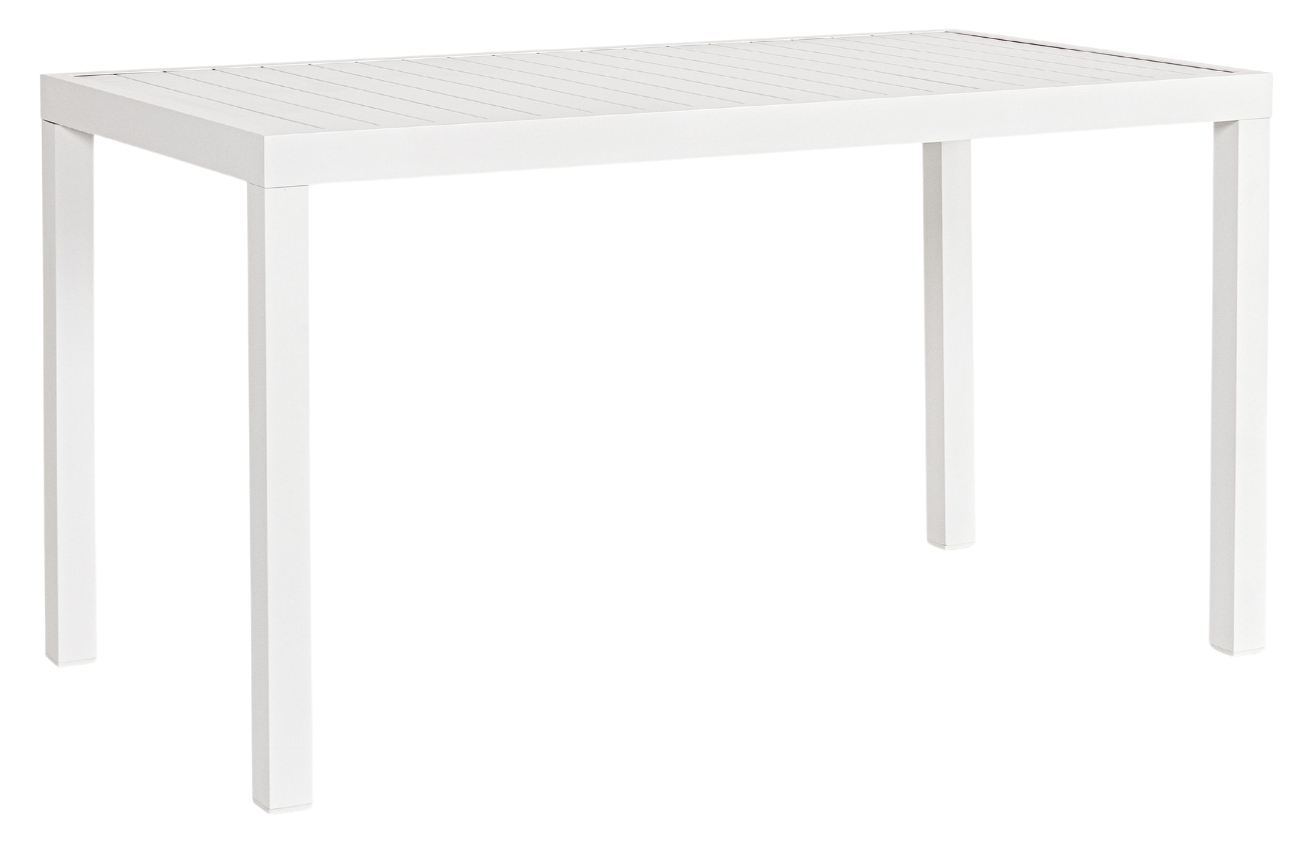 Bílý hliníkový zahradní stůl Bizzotto Hilde 130 x 68 cm
