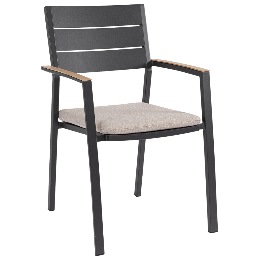 Černá hliníková zahradní židle Bizzotto Zelmar