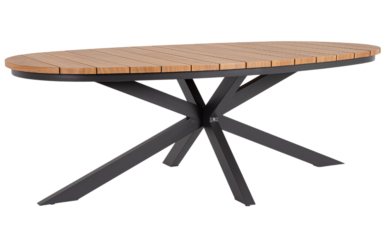 Černý hliníkový zahradní stůl Bizzotto Belmar 218 x 115 cm