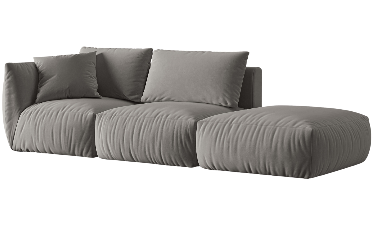 Micadoni Sametová pohovka Chris 315 cm