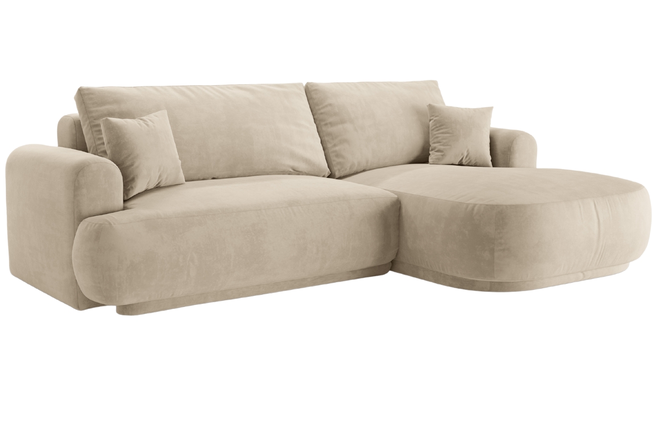 Micadoni Sametová rozkládací pohovka Ella 271 cm