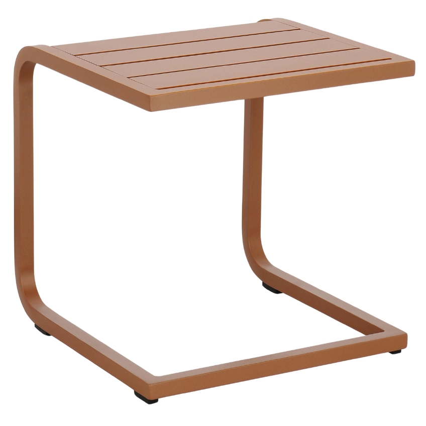 Oranžový hliníkový zahradní stolek Bizzotto Taylor 40 x 40 cm