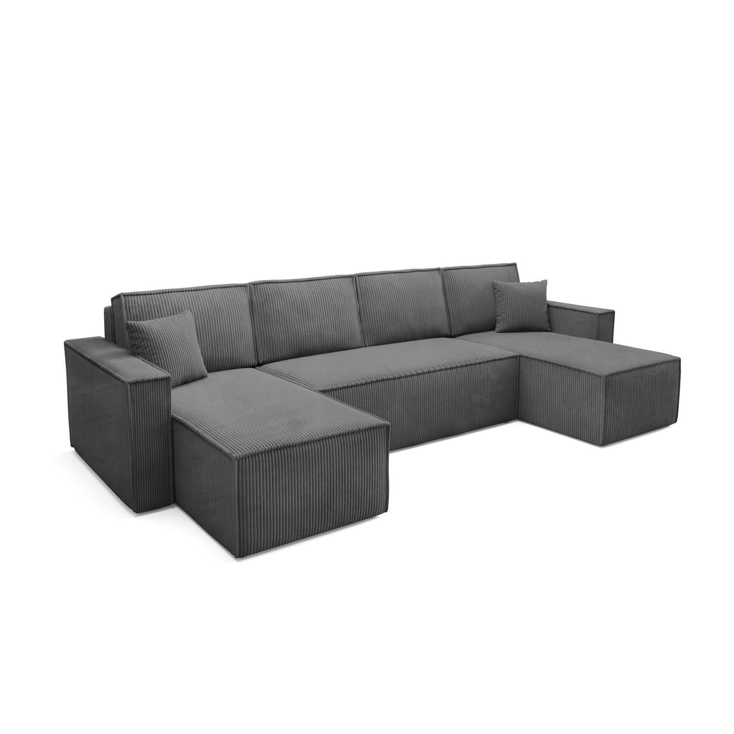 Rozkládací sedací souprava BASIC U Šedá