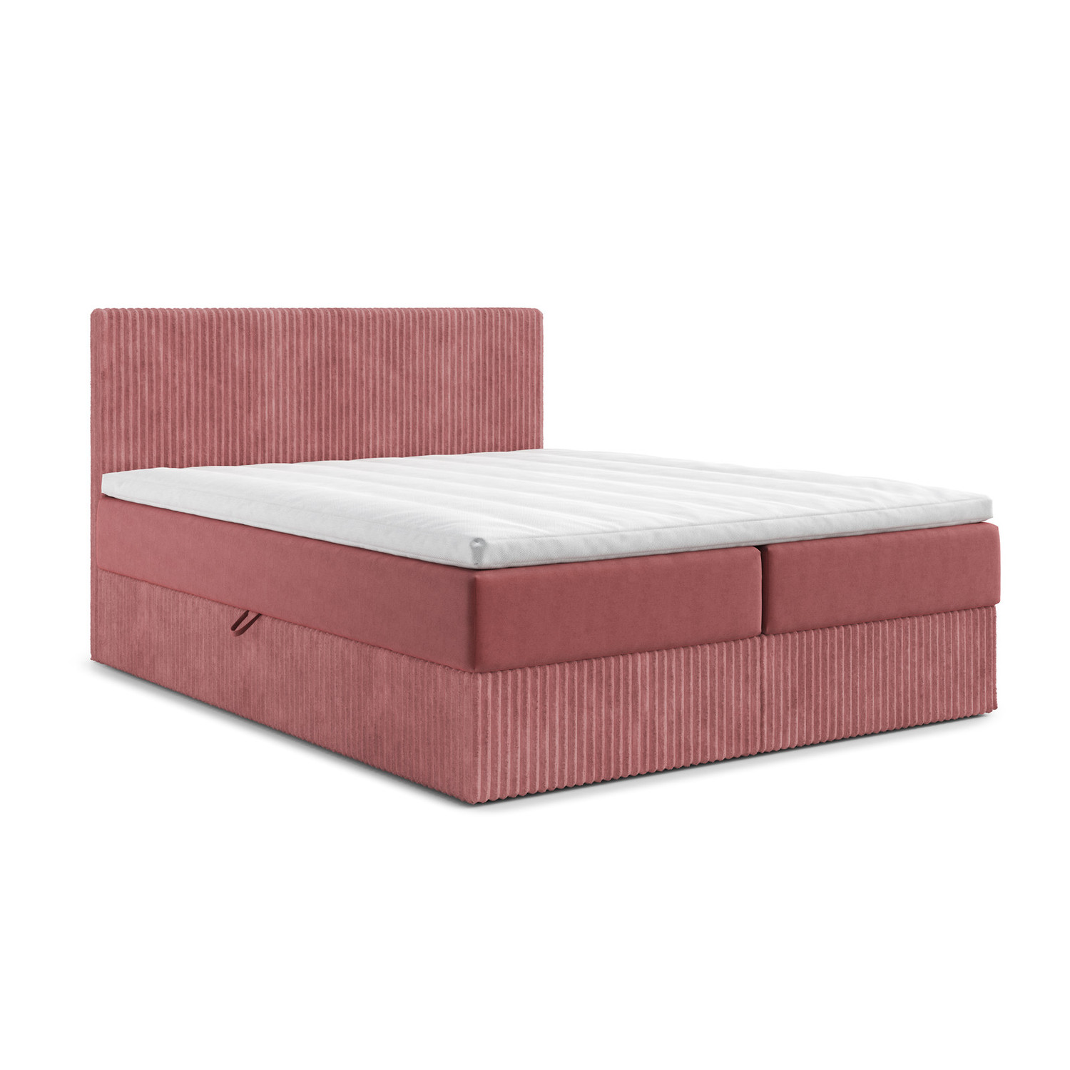 Čalouněná postel MOE s úložným prostorem 160x200 cm Růžová