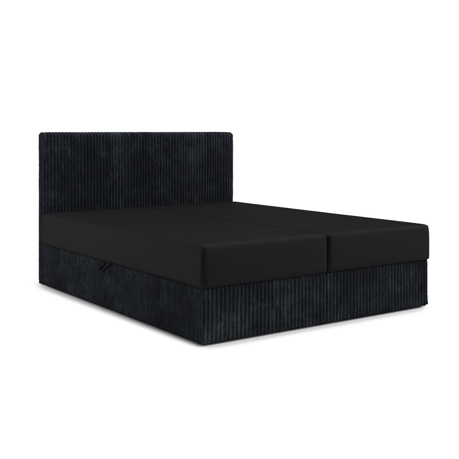 Čalouněná postel MOE s úložným prostorem 160x200 cm Černá