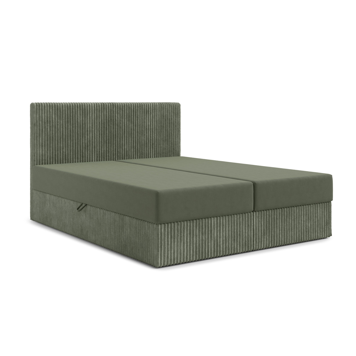 Čalouněná postel MOE s úložným prostorem 140x200 cm Zelená
