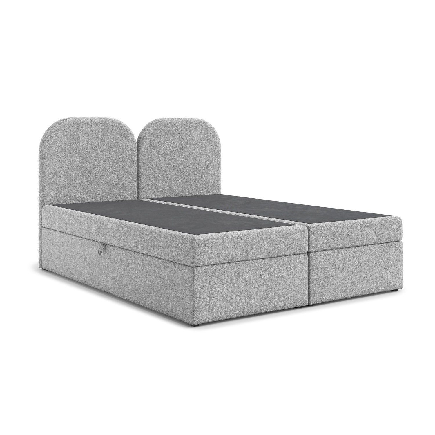 Čalouněná postel COMO s úložným prostorem 200x200 cm Šedá I