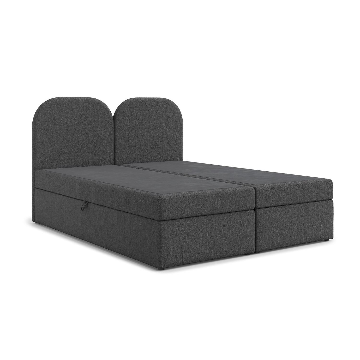 Čalouněná postel COMO s úložným prostorem 200x200 cm Šedá