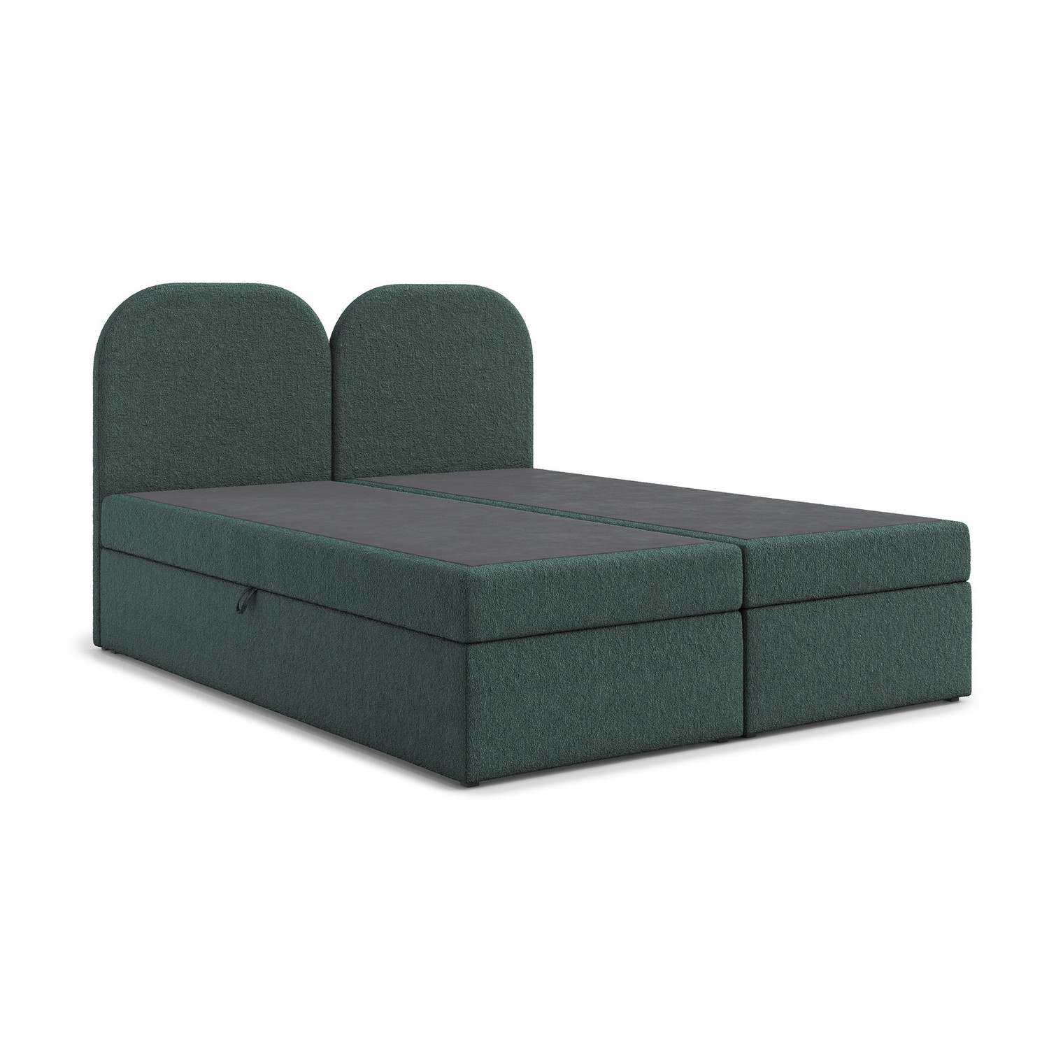 Čalouněná postel COMO s úložným prostorem 140x200 cm Zelená