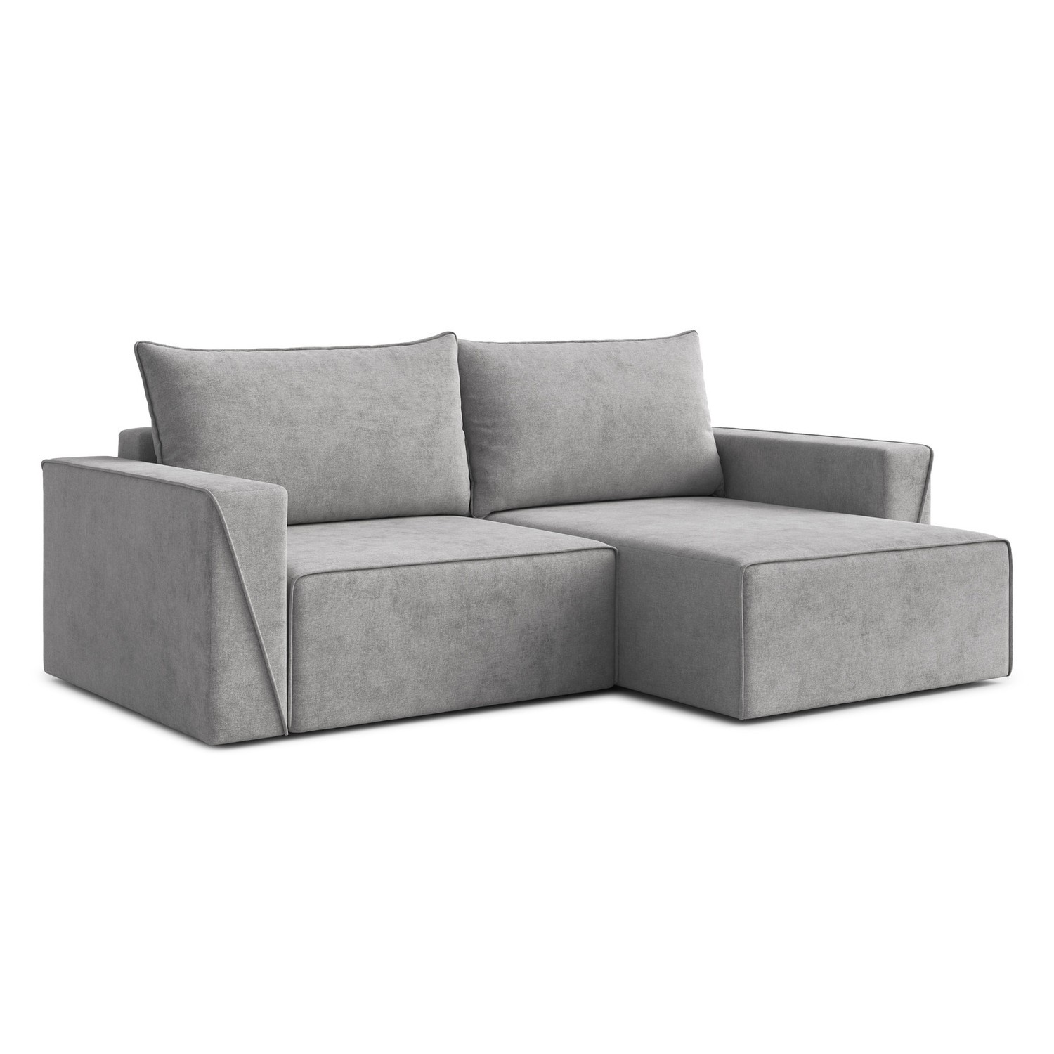 Rozkládací rohová sedací souprava CORTE Pravá Šedá I