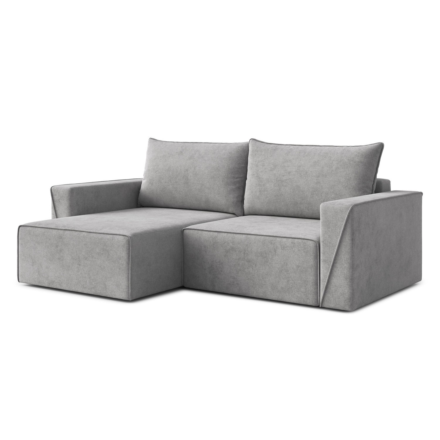 Rozkládací rohová sedací souprava CORTE Levá Šedá I