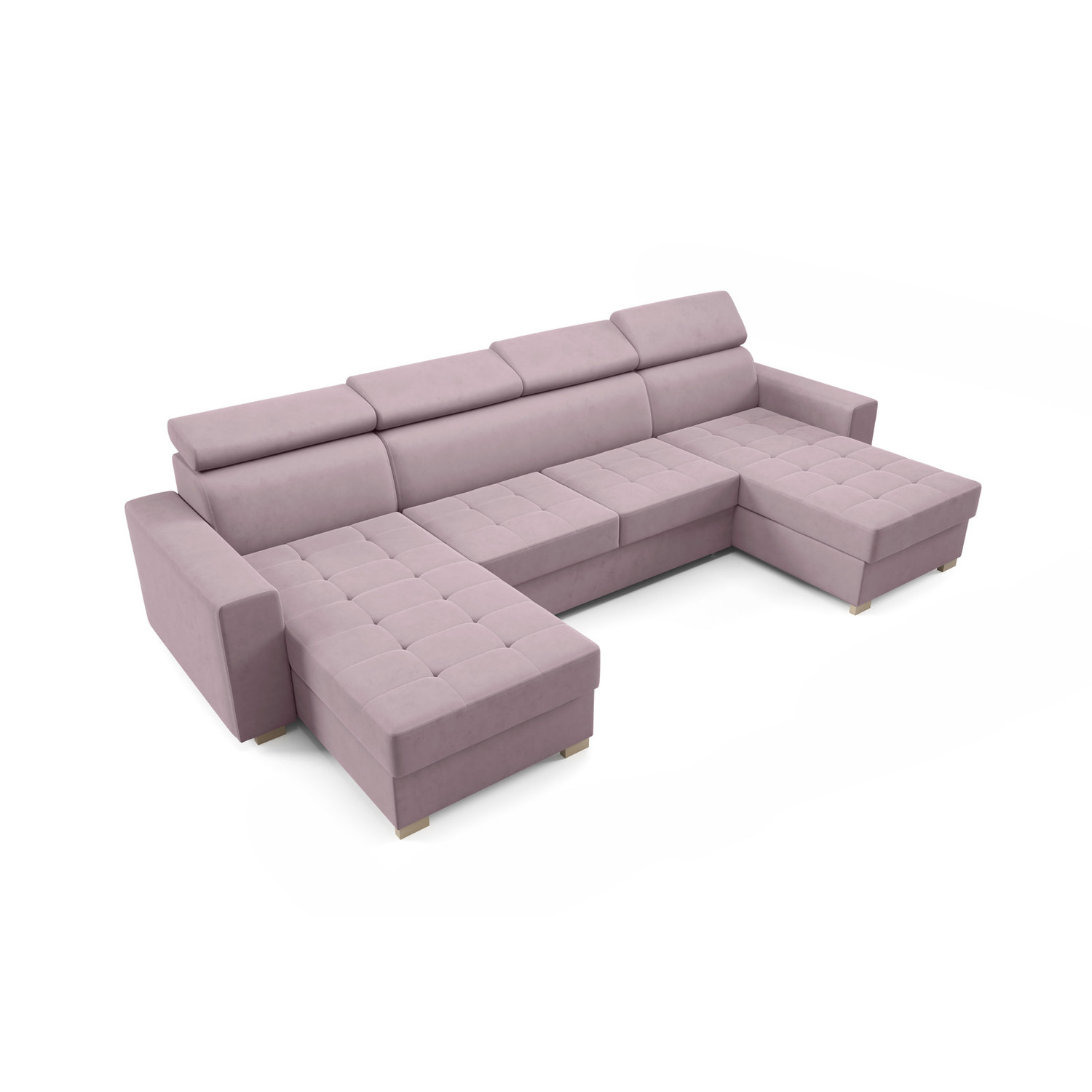 Rozkládací sedací souprava MONSUN U Růžová