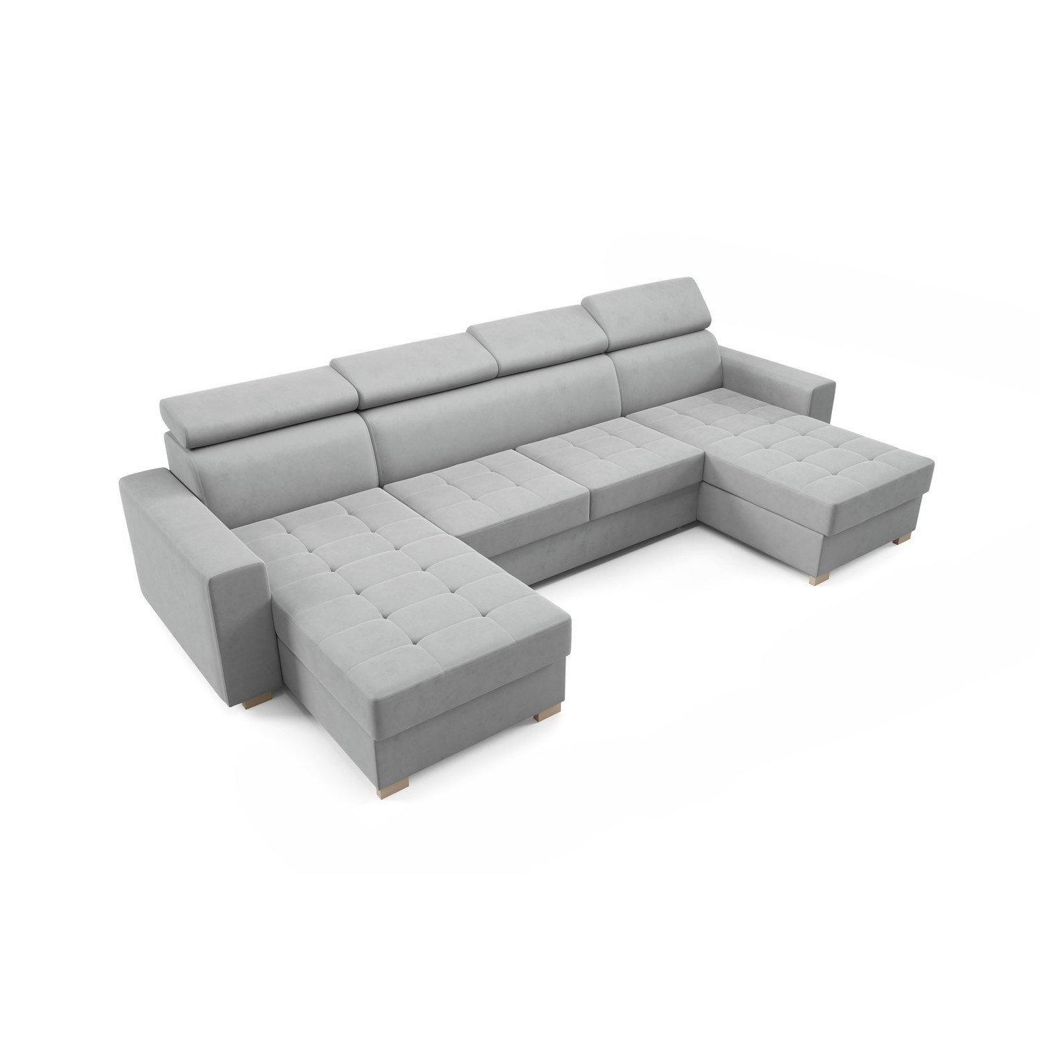 Rozkládací sedací souprava MONSUN U Šedá