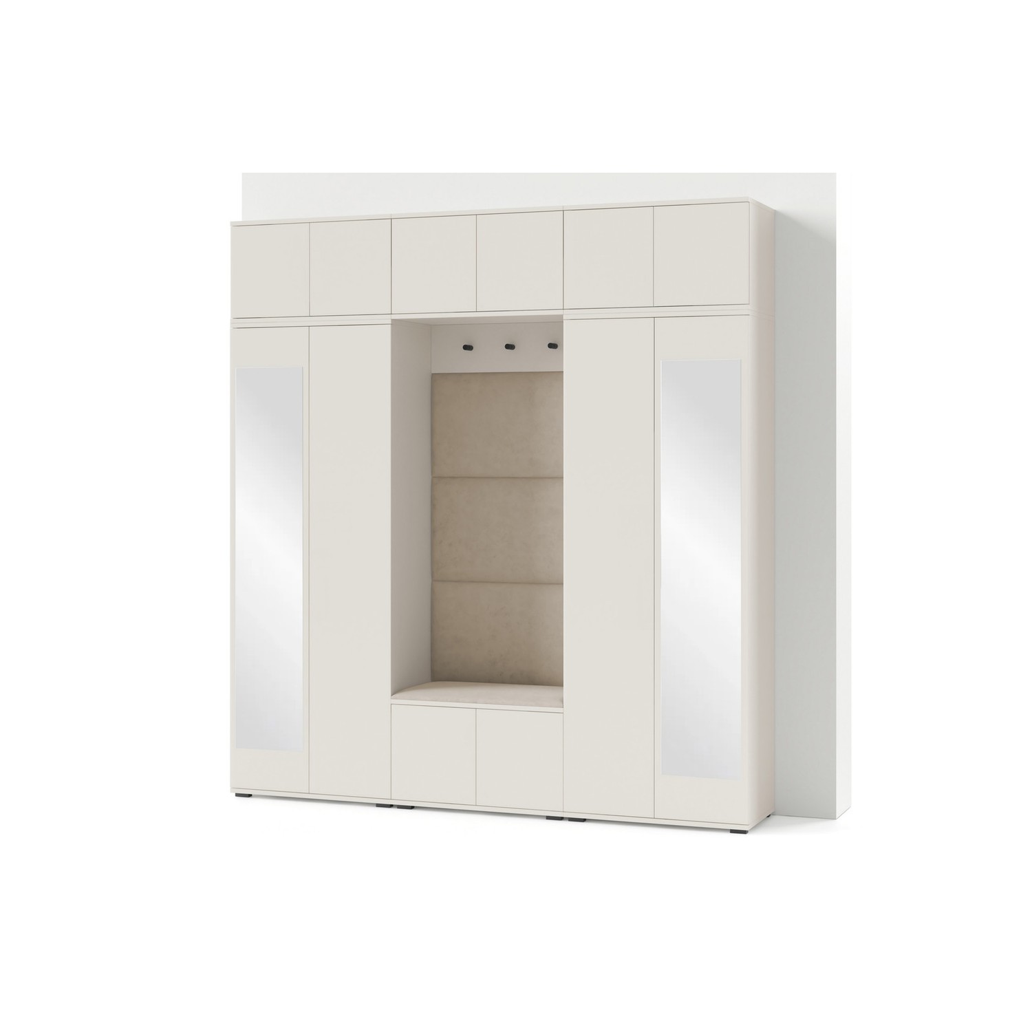 Předsíňová stěna BIANCO II Se zrcadlem Tmavě zelená