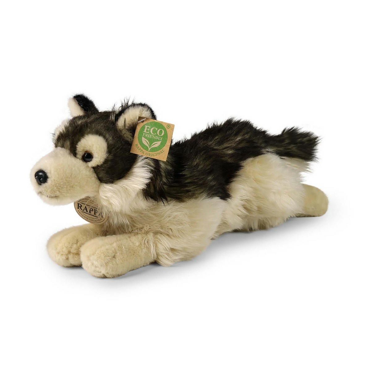 Rappa Plyšový vlk ležící 32 cm ECO - FRIENDLY Rappa