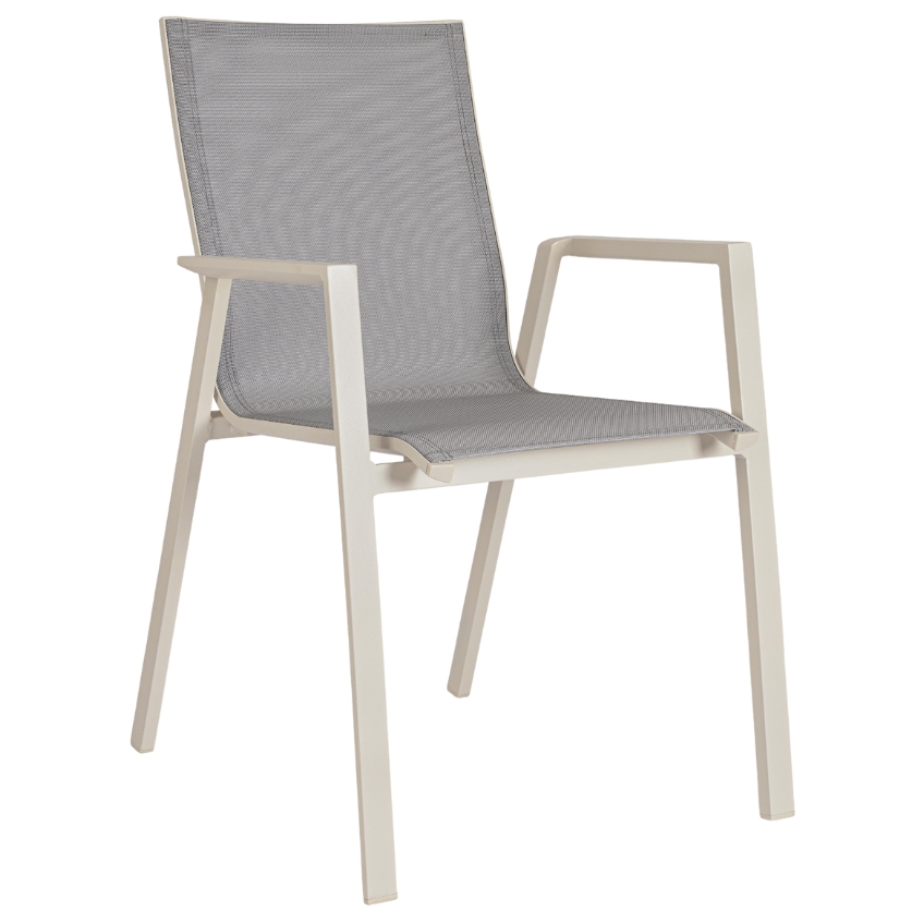 Šedá hliníková zahradní židle Bizzotto Krion