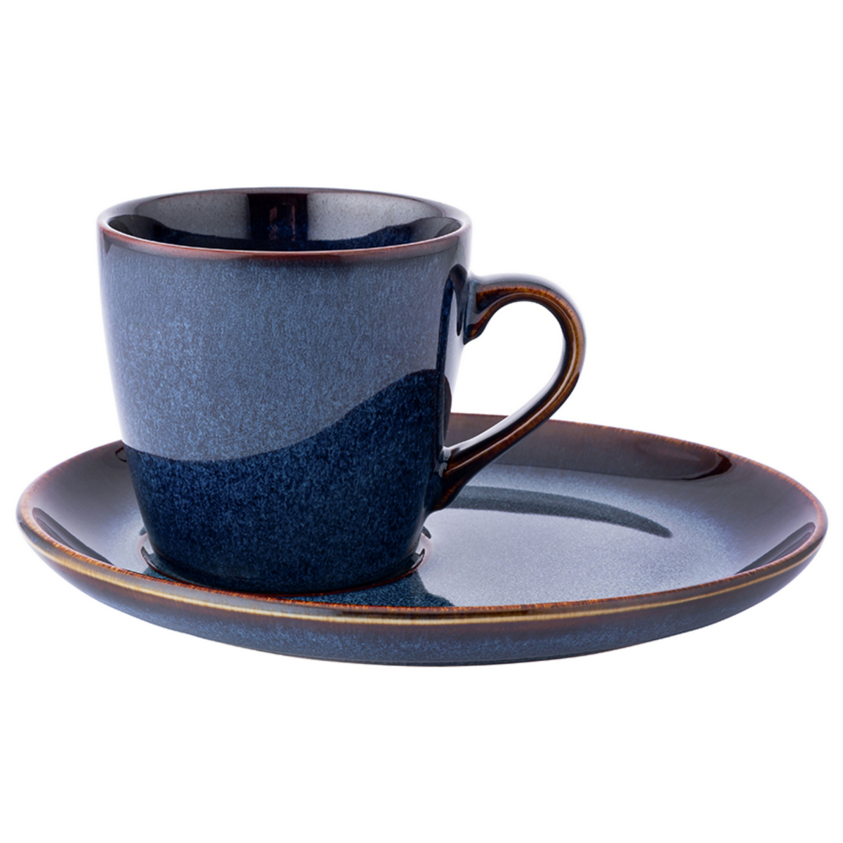Altom Keramický šálek s podšálkem Reactive Navy Blue 310 ml Altom