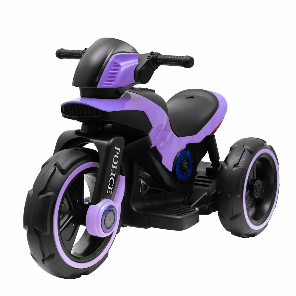 Dětská elektrická motorka Baby Mix POLICE fialová Baby Mix