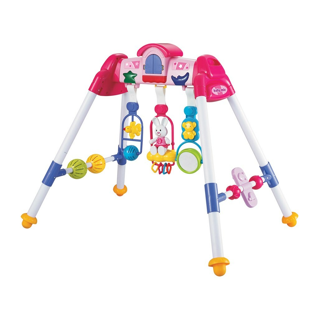 Dětská hrající edukační hrazdička De Lux Baby Mix pink Baby Mix