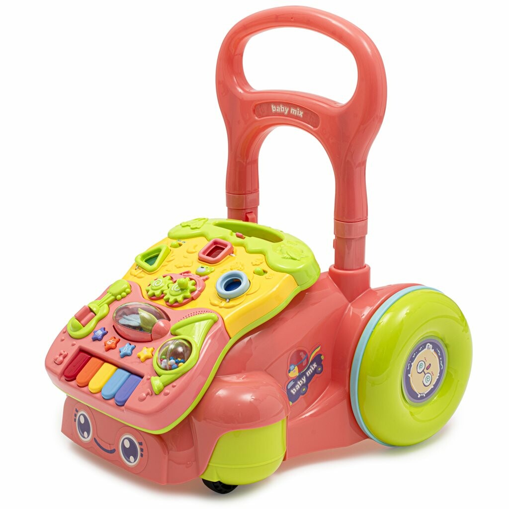 Dětské hrající chodítko Baby Mix růžové Baby Mix