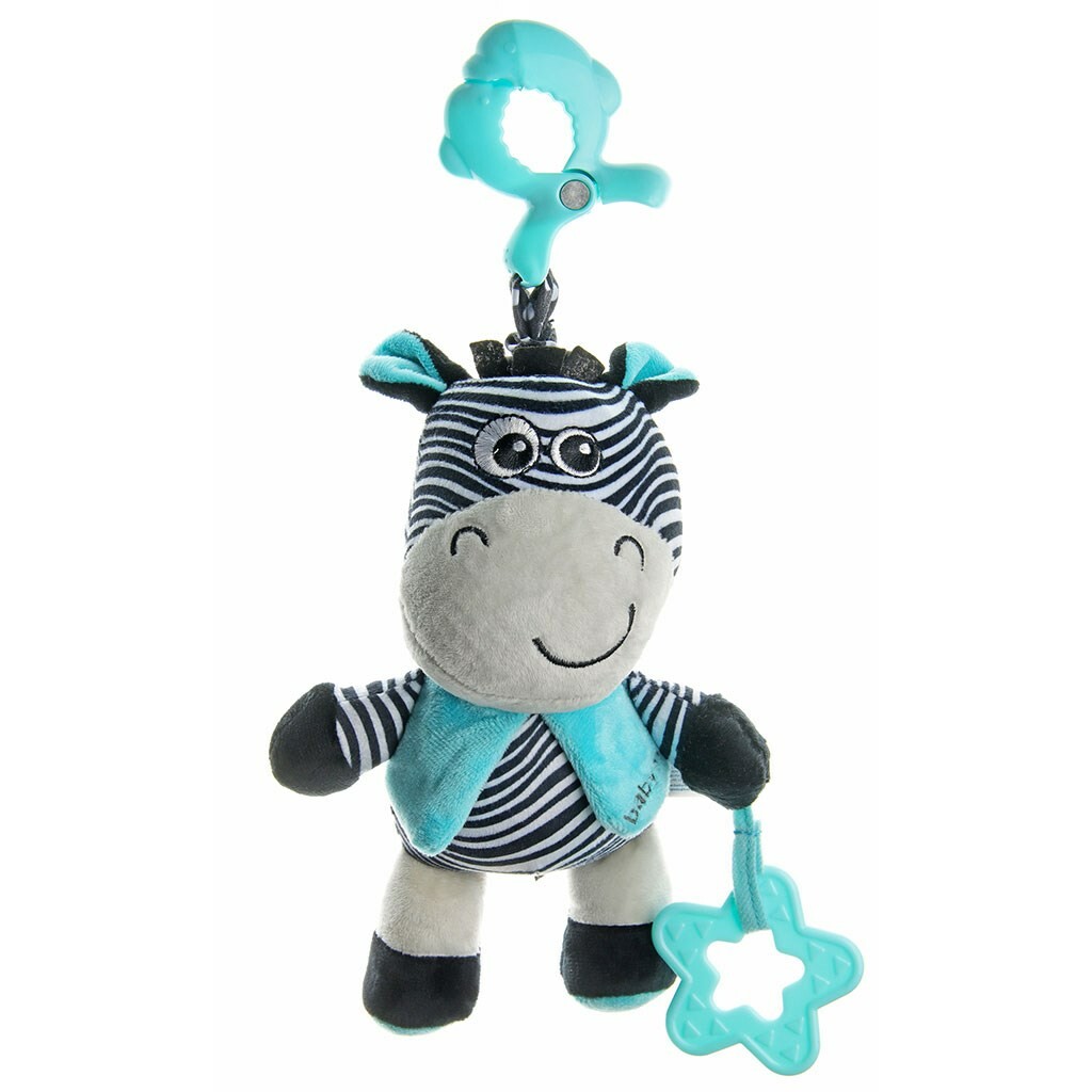 Edukační hrající plyšová hračka s klipem Baby Mix zebra Baby Mix
