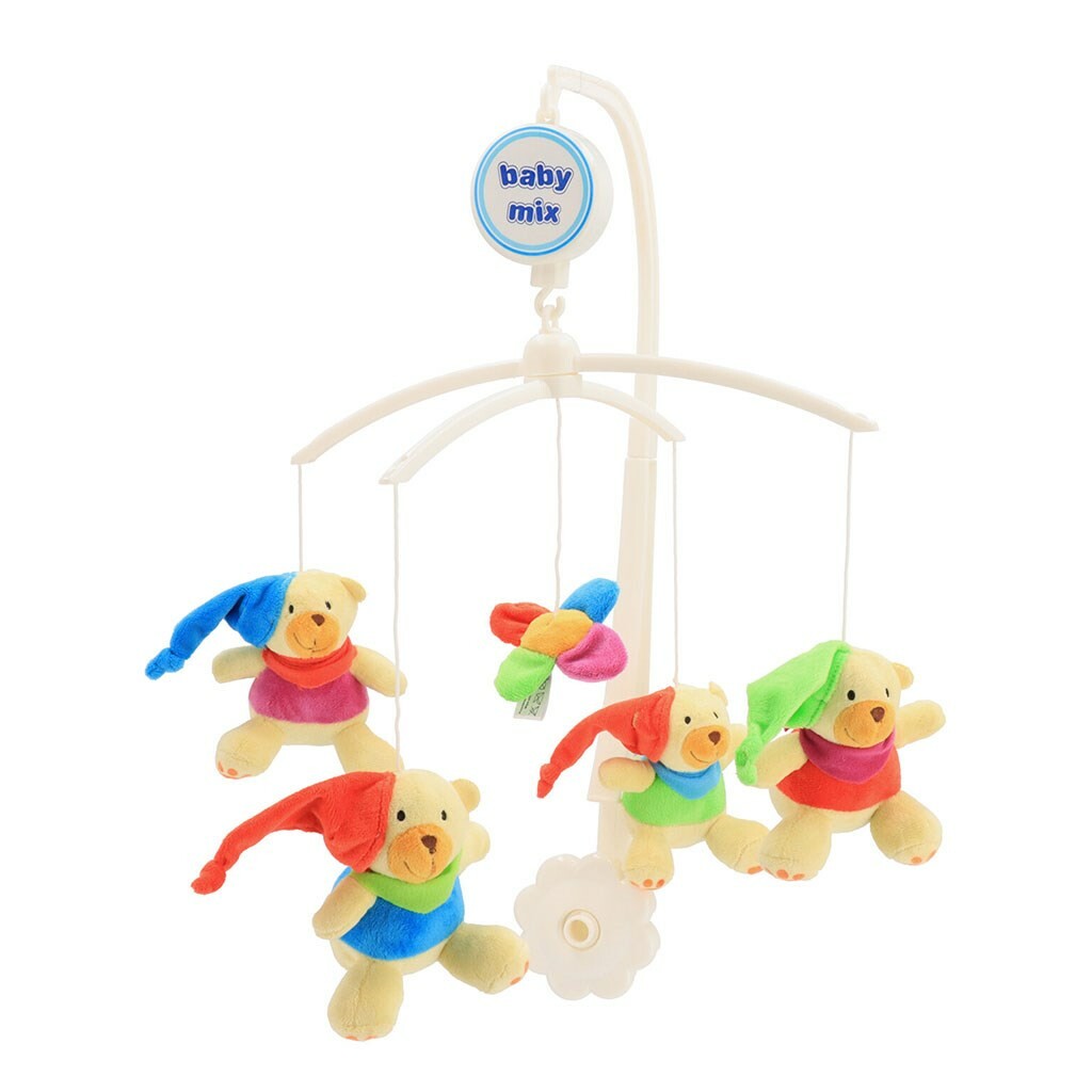Kolotoč nad postýlku Baby Mix Medvídci s čepičkami Baby Mix