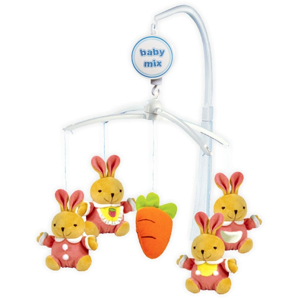 Kolotoč nad postýlku Baby Mix Zajíčci Baby Mix