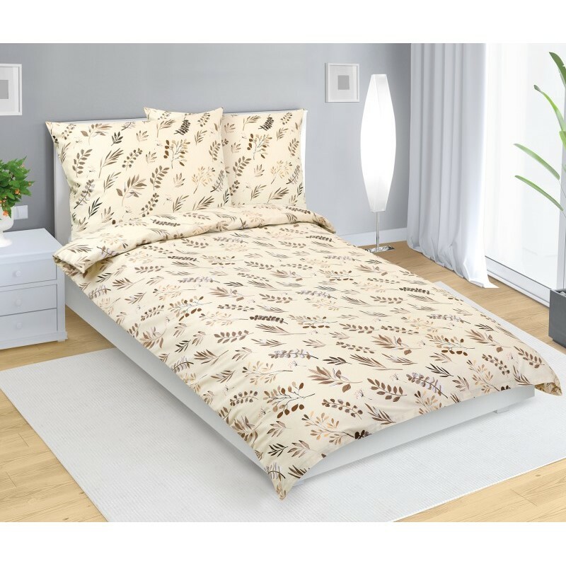 Bellatex Bavlněné povlečení Větvička béžová