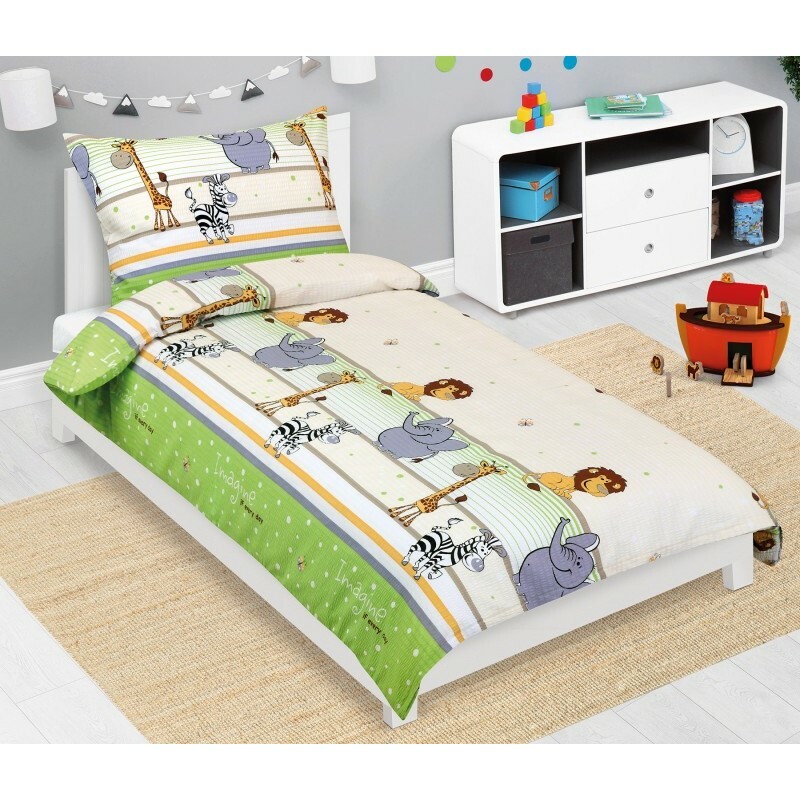 Bellatex Dětské krepové povlečení Safari zelená