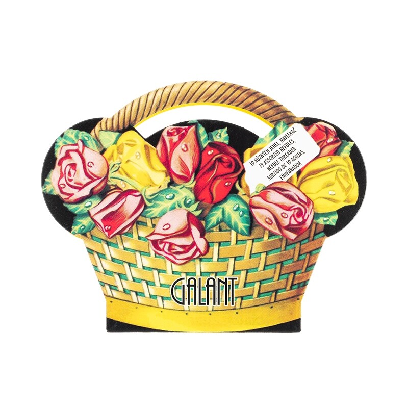 Sada jehel s navlékačem na kartě mix rozměrů Bellatex