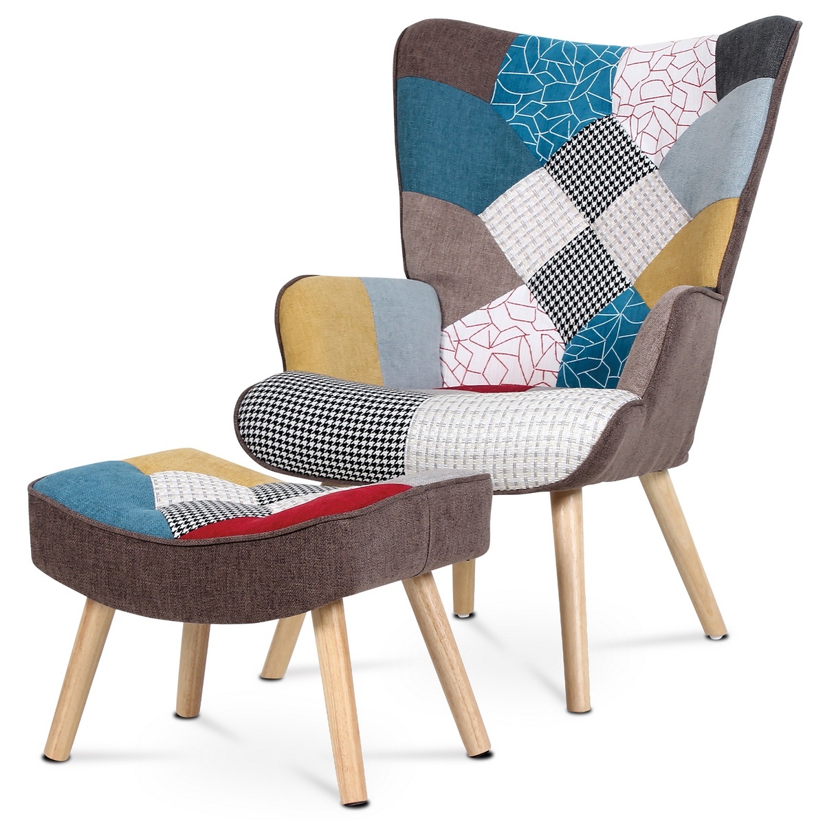 Křeslo ušák s podnožkou PW2