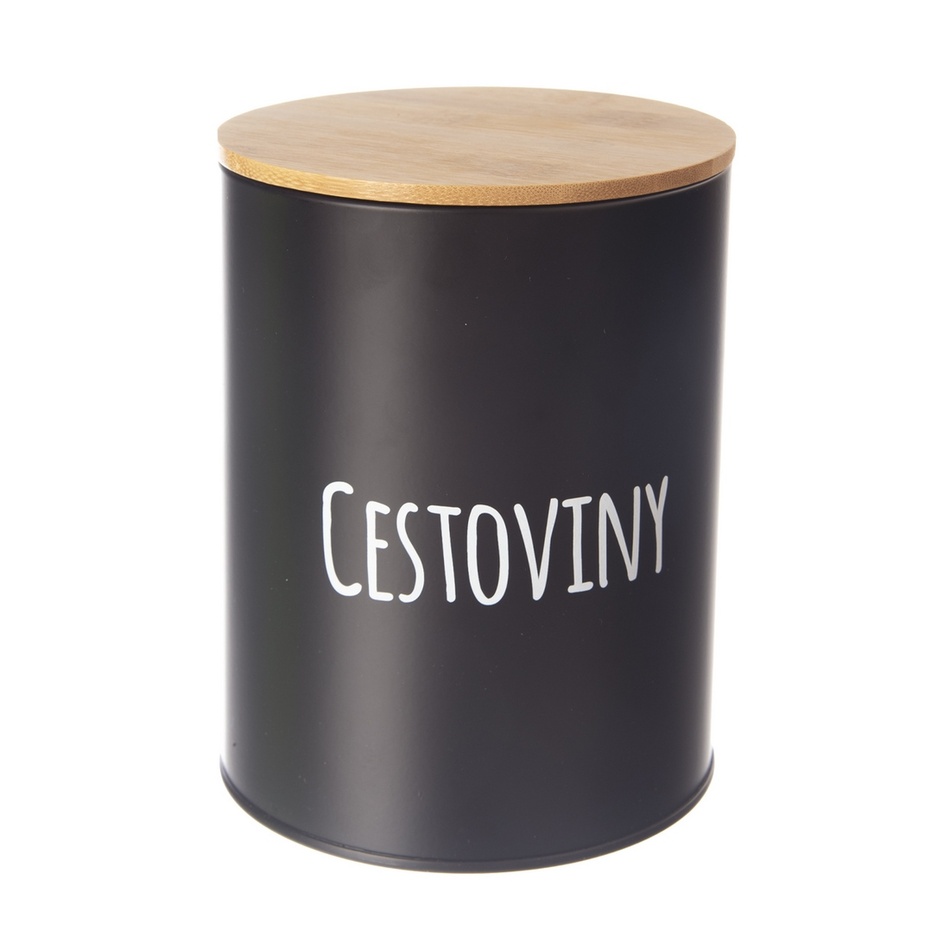 Dóza plech/bambus pr. 13 cm Cestoviny BLACK SK Orion