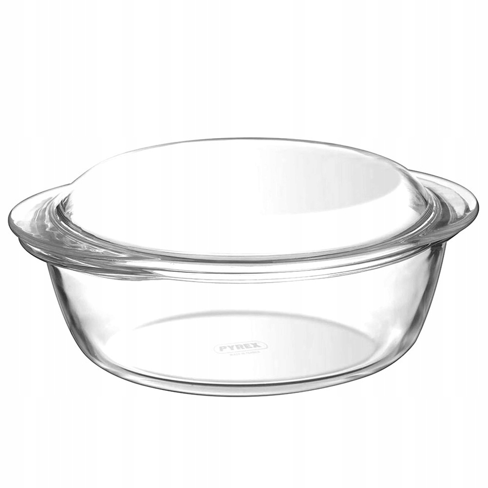 Pyrex Skleněná zapékací mísa s víkem kulatá 3 l Pyrex
