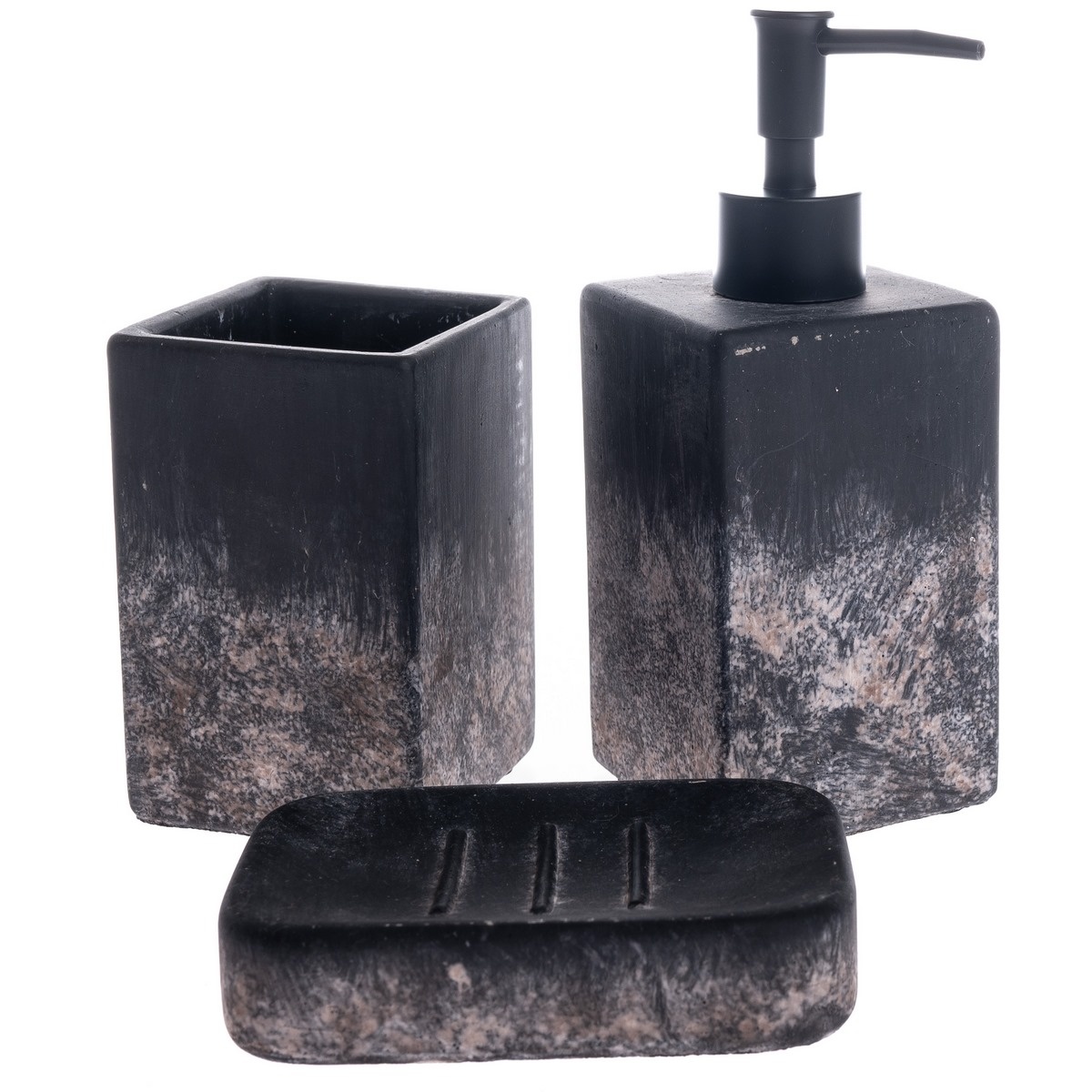 Sada cementových koupelnových doplňků Bain 3 ks