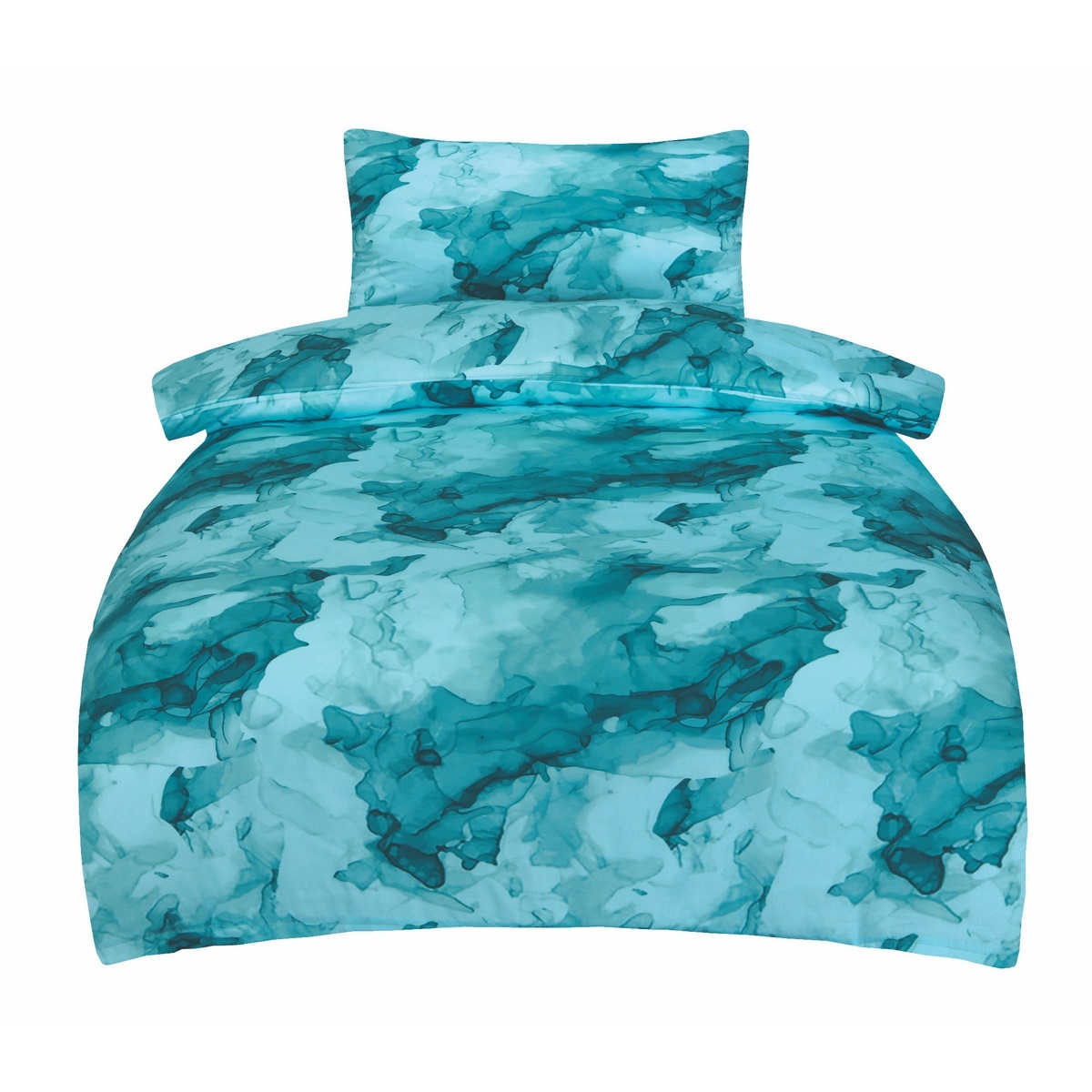 Jahu Saténové povlečení Deluxe Minerals tyrkys