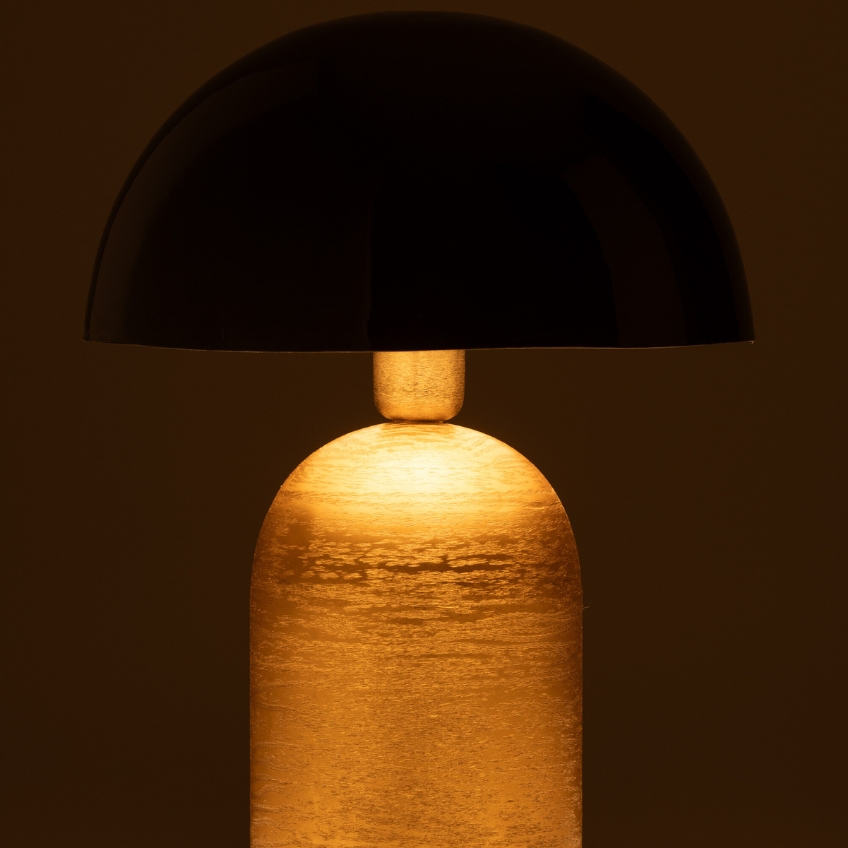 Černo-zlatá kovová stolní lampa J-line Gaube