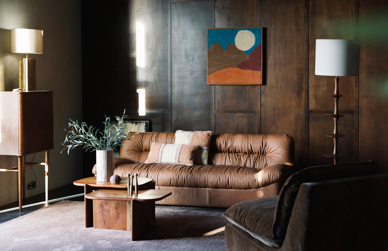 Dutchbone Dřevěný konferenční stolek FELLER 75 x 50 cm