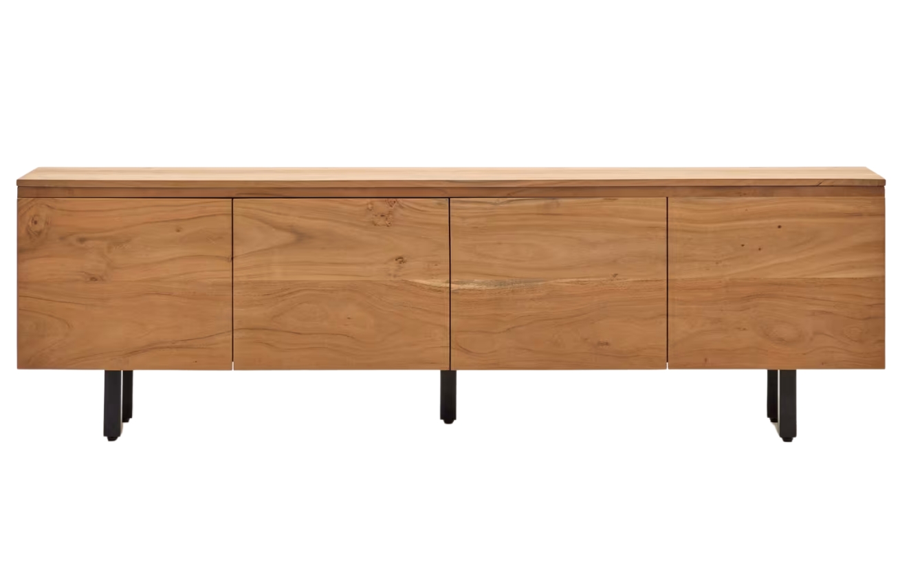 Kave Home Dřevěný TV stolek Uxue 200 x 40 cm
