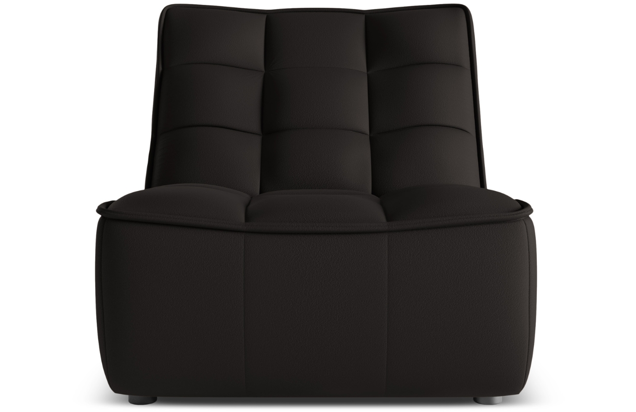 Maison Heritage Černé kožené křeslo Moni