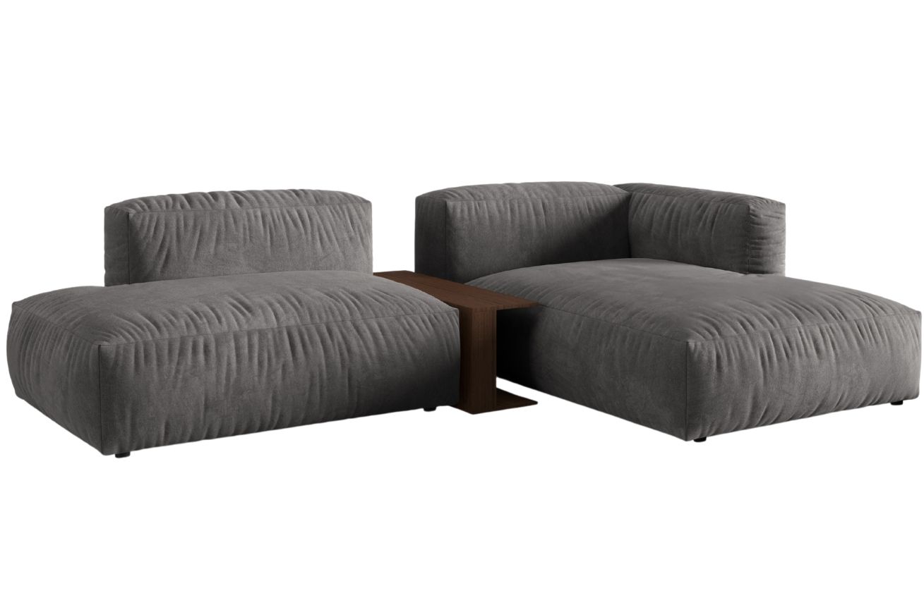 Micadoni Sametová rohová pohovka Martina 285 cm