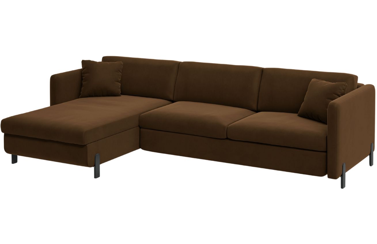 Micadoni Sametová rozkládací pohovka Gloria 260 cm