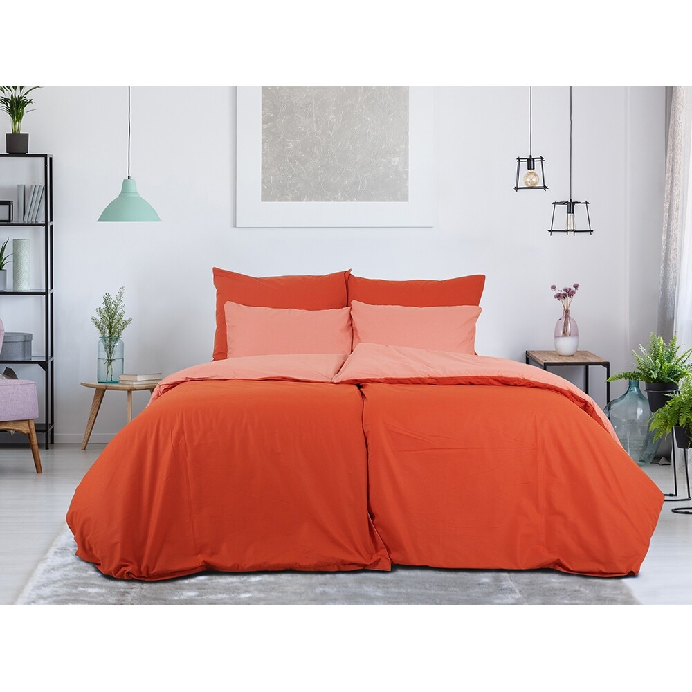 B.E.S. Petrovice Bavlněné povlečení Double face cihlová/rezavá B.E.S. Petrovice