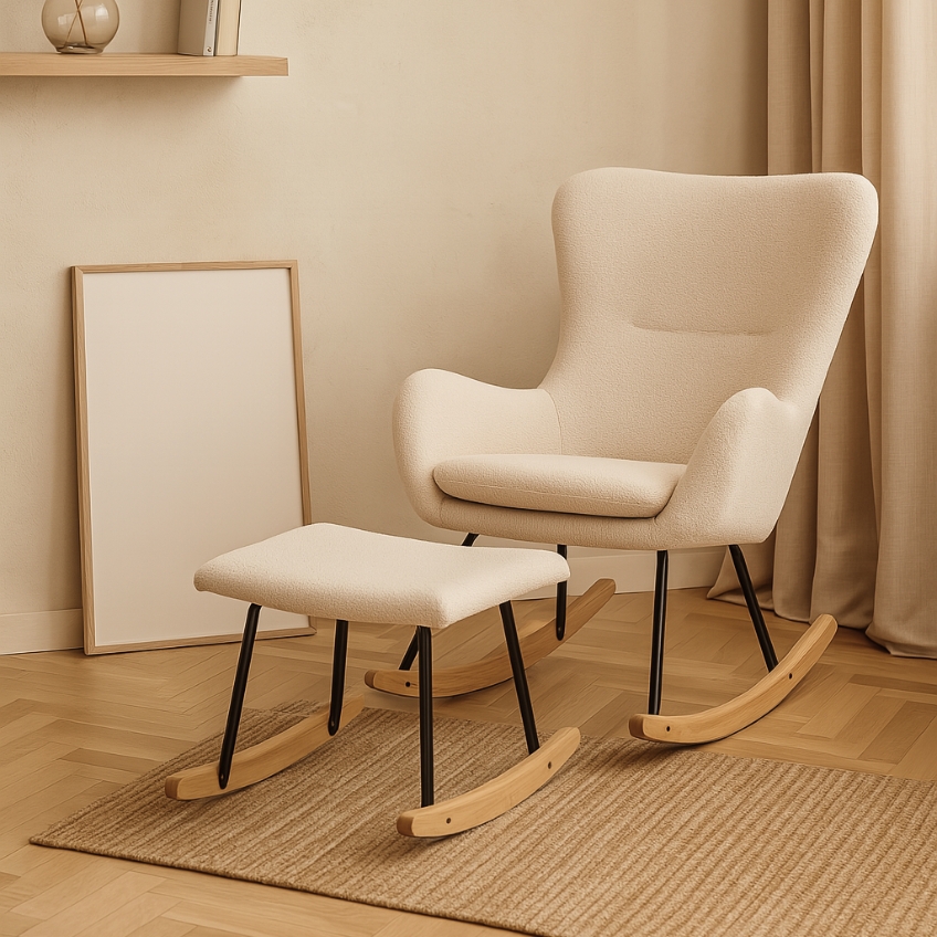 Béžová podnožka Quax Rocker