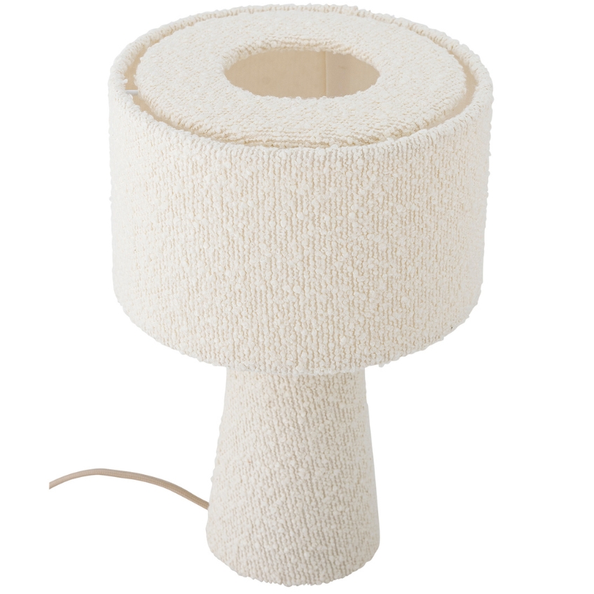 Bloomingville Bílá bouclé stolní lampa Emmie