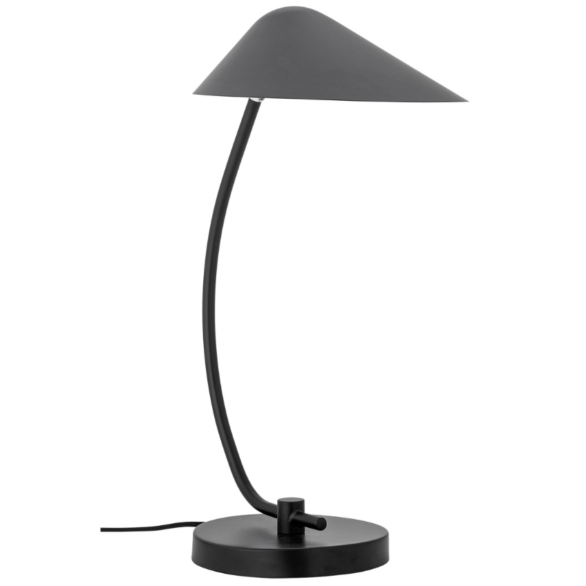 Bloomingville Černá kovová stolní lampa Nisella